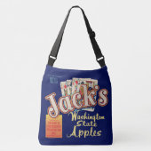1950s Jack's Washington State Apples kratlabel Crossbody Tas (Voorkant)