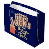 1950s Jack's Washington State Apples kratlabel Groot Cadeauzakje (Achterkant Gekanteld)