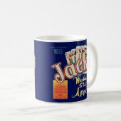 1950s Jack's Washington State Apples kratlabel Koffiemok (Voorkant rechts)