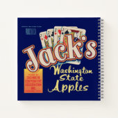 1950s Jack's Washington State Apples kratlabel Notitieboek (Achterkant)