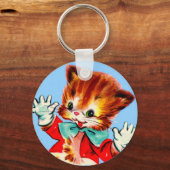 1950s jazz handen kitten sleutelhanger (Voorkant)