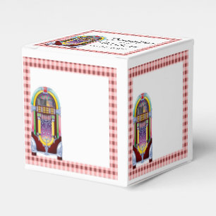 1950s Jukebox Bruiloft Favor Box Bedankdoosjes