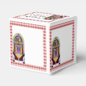 1950s Jukebox Bruiloft Favor Box Bedankdoosjes (Achterkant)