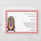 1950s  Jukebox Bruiloft Kaart (Voorkant)