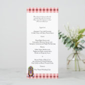 1950s Jukebox Bruiloft Menu (Staand voorkant)