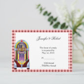 1950s Jukebox Response Kaart (Staand voorkant)