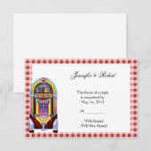 1950s Jukebox Response Kaart (Voorkant / Achterkant)