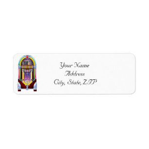 1950s Jukebox Retouradres Etiket