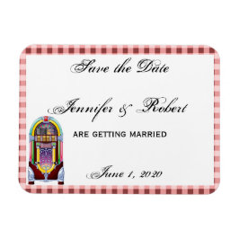1950s Jukebox Save the Date Magneet