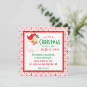 1950s Kerstmis Santa Party Kaart (Staand voorkant)