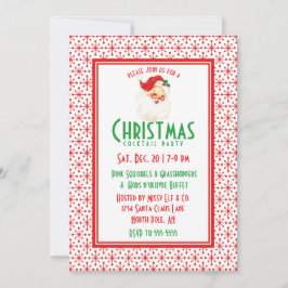 1950s Kerstmis Santa Party Kaart