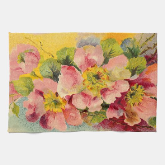 1950s Keuken Retro Bloemen Theedoek (Horizontaal)