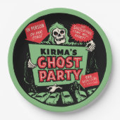 1950s Kirma's Ghost Party Spook Show Design Papieren Bordje (Voorkant)