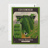 1950s komkommer zaden envelop cover briefkaart (Voorkant / Achterkant)