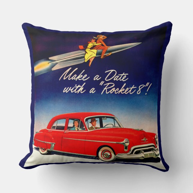 1950s Maak een date met Rocket 8 Kussen (Voorkant)