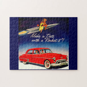 1950s Maak een date met Rocket 8 Legpuzzel