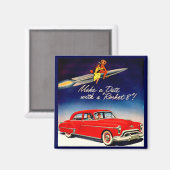 1950s Maak een date met Rocket 8 Magneet (Voorkant / Achterkant)