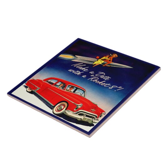 1950s Maak een date met Rocket 8 Tegeltje (Zijkant)