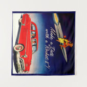 1950s Maak een date met Rocket 8 Wandkleed (Voorkant (horizontaal))