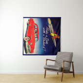 1950s Maak een date met Rocket 8 Wandkleed (In Situ (horizontaal))