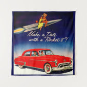 1950s Maak een date met Rocket 8 Wandkleed (Voorkant)