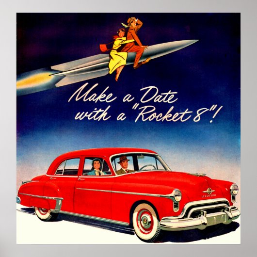 1950s maak een datum met Rocket 88 Poster (Voorkant)