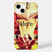  1950's man in pak lezen krantenkunst Case-Mate iPhone case (Achterkant)