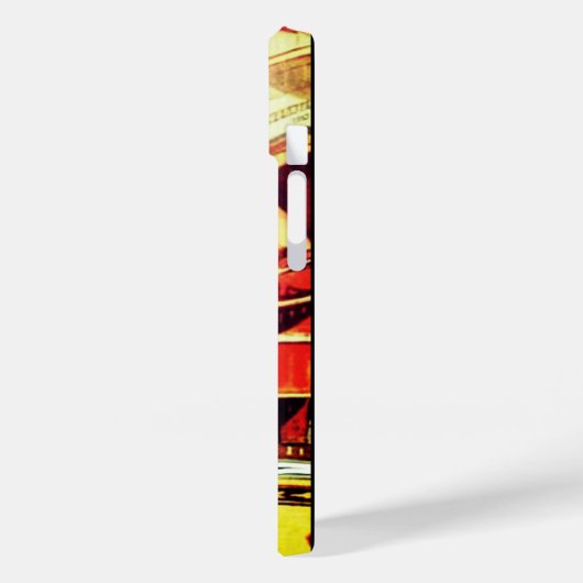 1950's man in pak lezen krantenkunst Case-Mate iPhone case (Achterkant / Links)