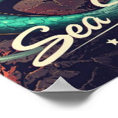 1950s Mermaid Pin-Up – Retro Sea Siren Pop Art Poster (Hoek)