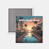 1950s Miami Beach art deco hotel bij zonsopgang Magneet (Voorkant / Achterkant)