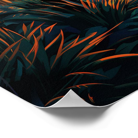 1950s Miami Beach art deco hotel bij zonsopgang Poster (Hoek)