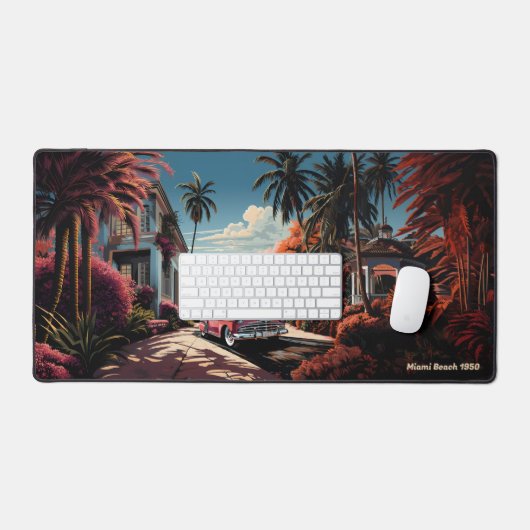 1950s Miami Beach tuin villa Bureaumat (Keyboard & Muis)