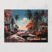 1950s Miami Beach tuin villa Feestdagenkaart (Voorkant)