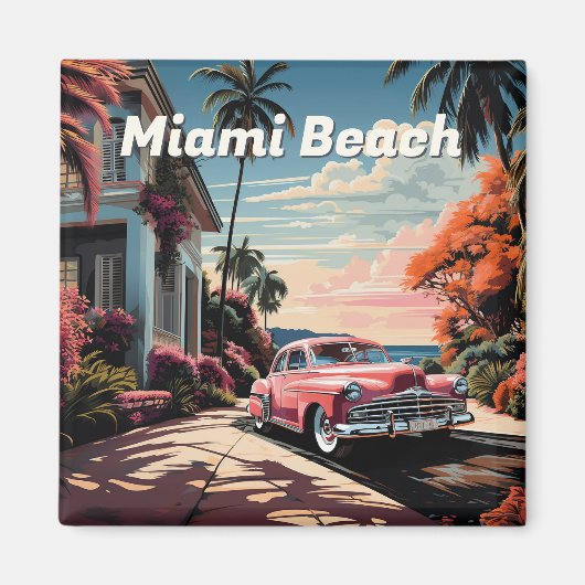1950s Miami Beach tuin villa Magneet (Voorkant)