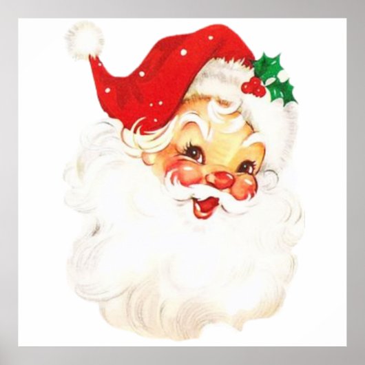 1950s Mid Century Classic Santa Claus Poster (Voorkant)