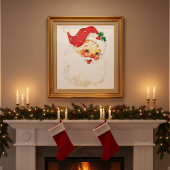 1950s Mid Century Classic Santa Claus Poster