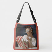 1950s mode fotoafdrukken crossbody tas (Voorkant)