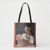 1950s mode fotoafdrukken tote bag (Voorkant)