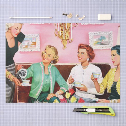 1950'S NA TEA TISSUEPAPIER (Craft)