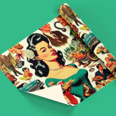  1950s naadloos patroon cadeaupapier