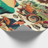  1950s naadloos patroon cadeaupapier (Hoek)