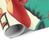  1950s naadloos patroon cadeaupapier (Rol Hoek)