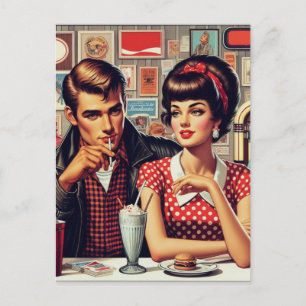 1950s Paar Briefkaart