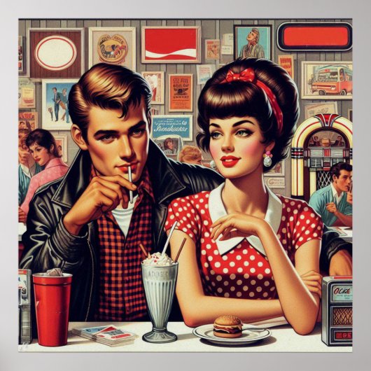 1950s Paar Poster (Voorkant)