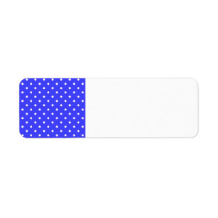1950s Paars Blauw met witte polksa stippen Etiket