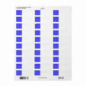 1950s Paars Blauw met witte polksa stippen Etiket (Full Sheet)