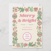 1950s Pastel Christmas | Boutique Bulk Greetings Feestdagenkaart (Voorkant)