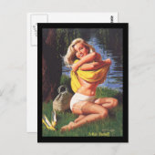 1950's Pin-up Girl Briefkaart (Voorkant / Achterkant)