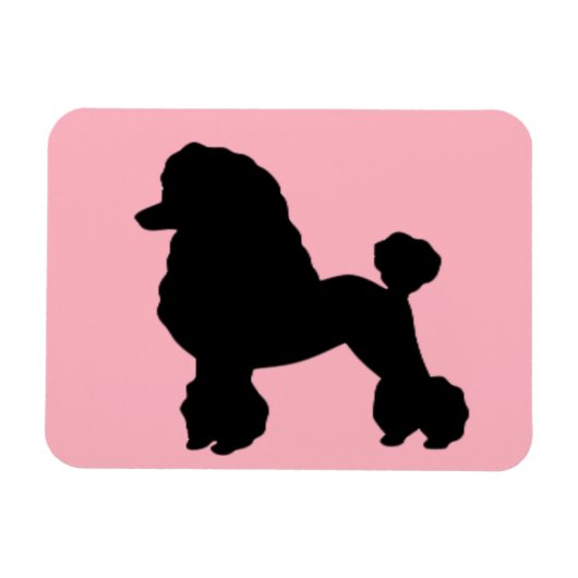1950's Pink Poodle Rok Geïnspireerde Flexibele Mag Magneet (Horizontaal)