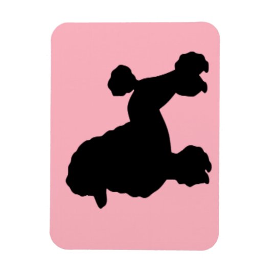1950's Pink Poodle Rok Geïnspireerde Flexibele Mag Magneet (Verticaal)